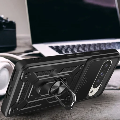  Techsuit - CamShield sorozat - Google Pixel 9 / 9 Pro - Fekete tok - 3