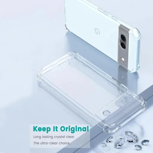  Techsuit - Ütésálló Átlátszó Szilikon - Google Pixel 9 Pro - Átlátszó tok - 3