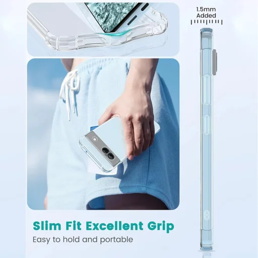  Techsuit - Ütésálló Átlátszó Szilikon - Google Pixel 9 Pro - Átlátszó tok - 5