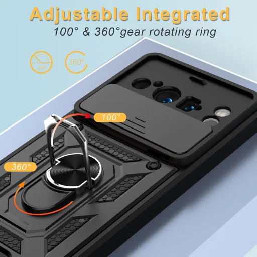  Techsuit - CamShield Sorozat - Google Pixel 8 Pro - Fekete tok - 5