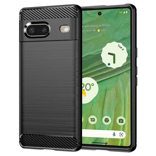  Techsuit - Karbonszilikon - Google Pixel 7 - Fekete tok - 1