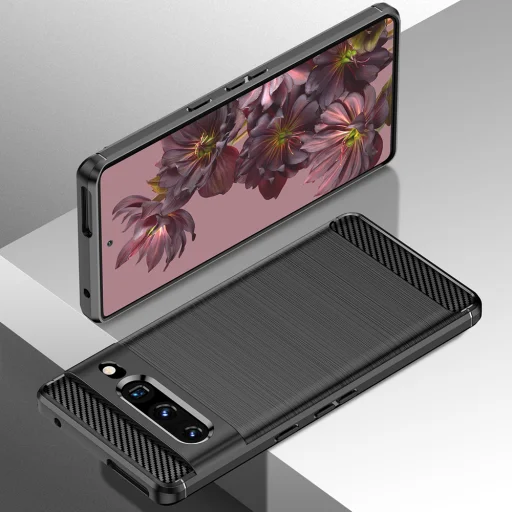  Techsuit - Carbon Szilikon - Google Pixel 7 Pro - Fekete tok - 2