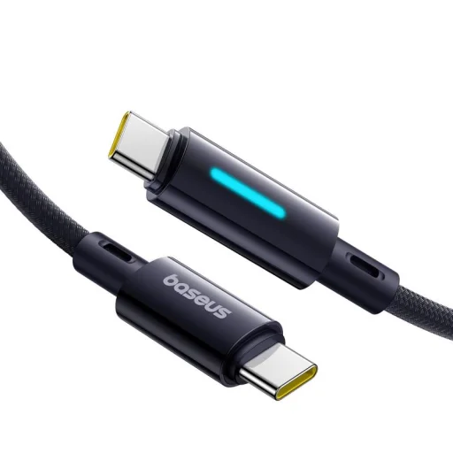 Baseus Lit Kábel USB-C - USB-C 1m 100W Kozmikus Fekete - 3
