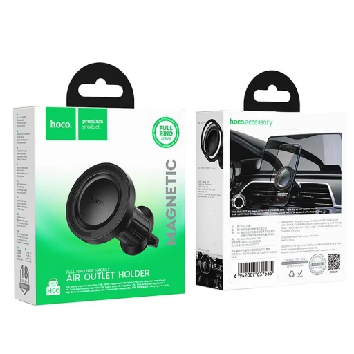 HOCO mágneses autós tartó szellőzőre H56 fekete - 9