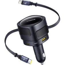 Baseus PD autós töltő 1x USB-C + USB-A port 90W fekete