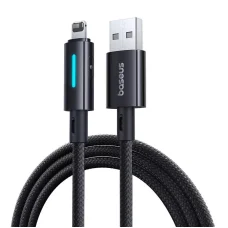 Baseus Lit Kábel USB - Lightning 1m 2.4A Kozmikus Fekete