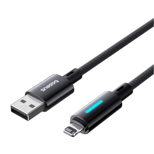 Baseus Lit Kábel USB - Lightning 1m 2.4A Kozmikus Fekete - 2