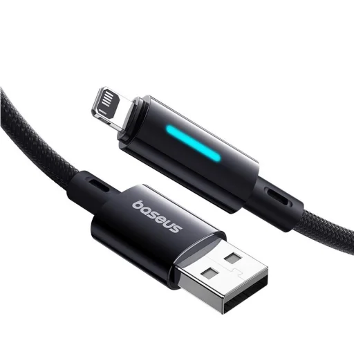 Baseus Lit Kábel USB - Lightning 1m 2.4A Kozmikus Fekete - 3