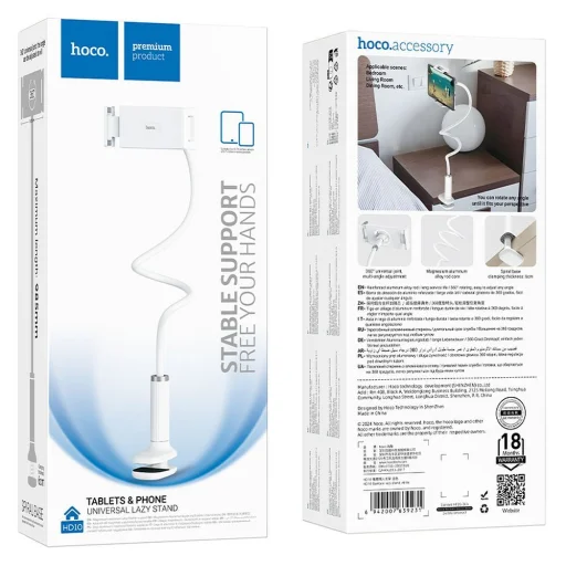 HOCO állítható asztali tartó klipsszel HD10 fehér - 5