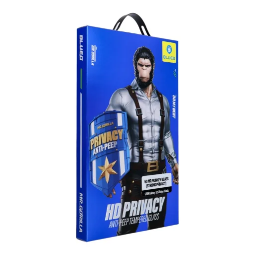 5D Mr. Monkey üvegfólia - Samsung Galaxy S25 Edge fekete (Erős adatvédelmi) - 1