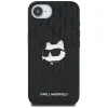  iPhone 16e fekete Original Pouch KARL LAGERFELD Monogram Choupette Head Pin tok thumbnail