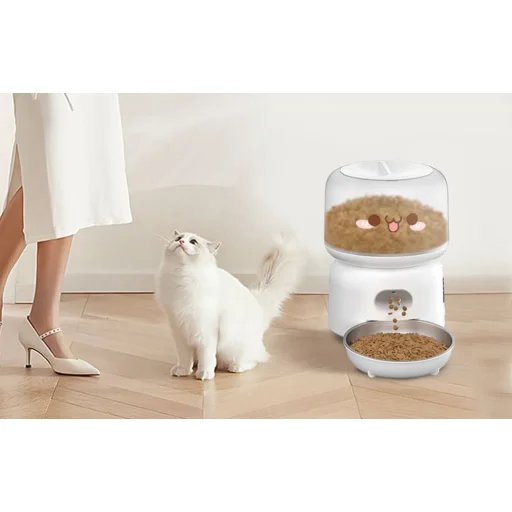 Automatikus Macskaeledel Adagoló WiFi Verzió Rojeco 3L (Fehér) - 4