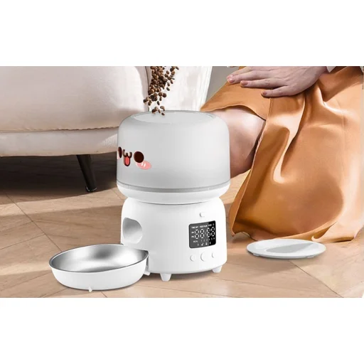 Automata macskaetető gombos verzió Rojeco 3L (fehér) - 2