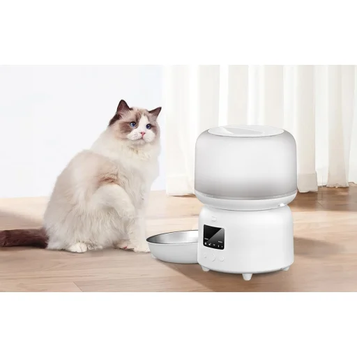 Automatikus Macskaeledel Adagoló WiFi Verzió Rojeco 3L (Fehér) - 6