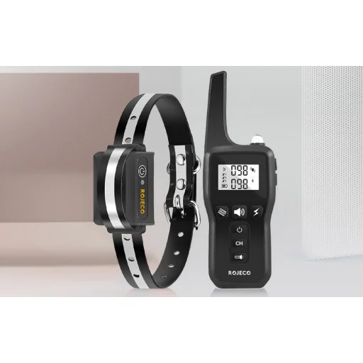 Rojeco PD529 1000m kutyakiképző nyakörv (Fekete) - 2