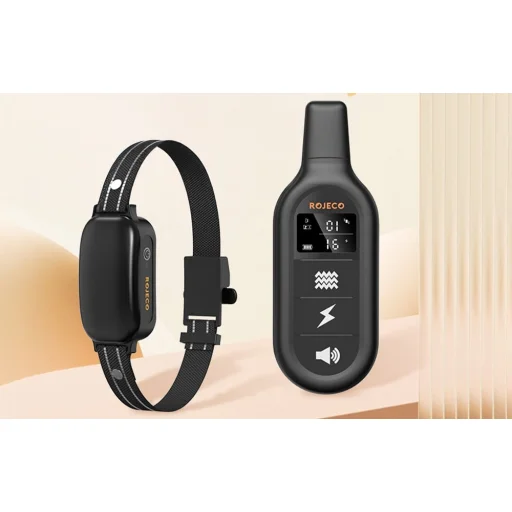 RojecoPD521 1000m Kutyakiképző Nyakörv 2 nyakörvvel (fekete) - 5