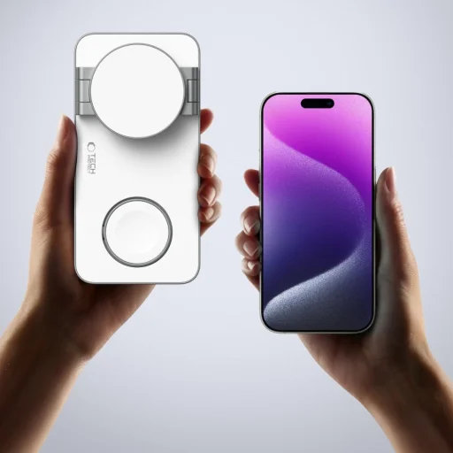 Tech-protect Qi15w-a47 3in1 Mágneses Magsafe Vezeték Nélküli Töltő Fehér - 9