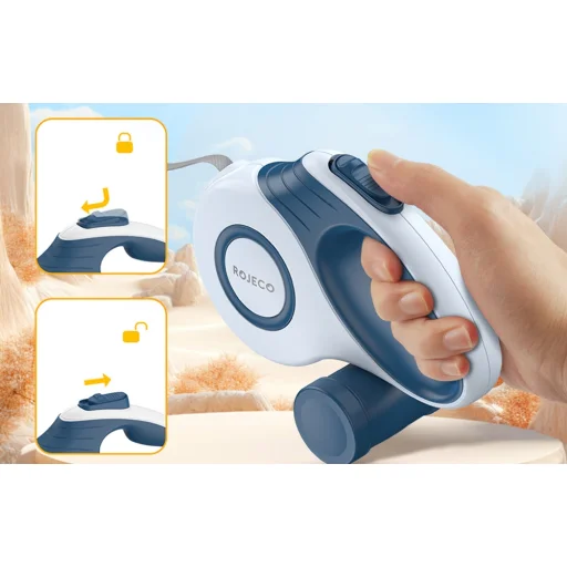 Rojeco A12 5M Automata Behúzható Kutyapóráz (barna) - 2