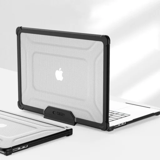 Tech-protect Smartshell Pro MacBook Air 15 M2 / M3 / M4 / 2023-2025 Fekete/átlátszó tok - 5