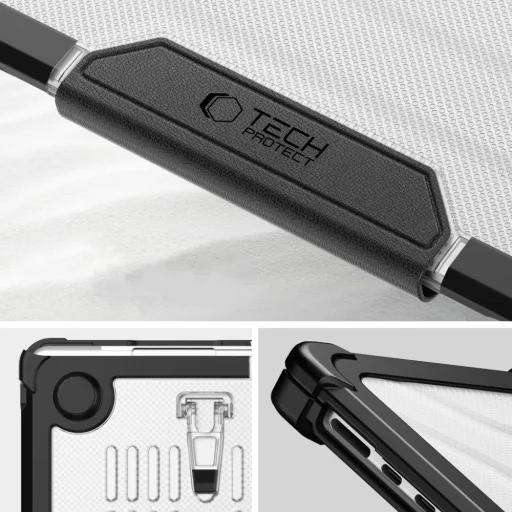 Tech-protect Smartshell Pro MacBook Air 15 M2 / M3 / M4 / 2023-2025 Fekete/átlátszó tok - 6