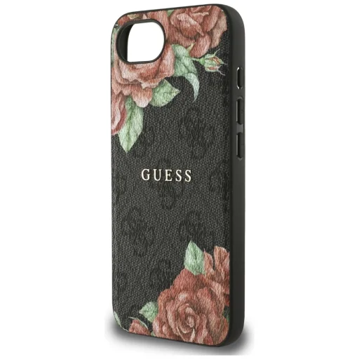  iPhone 16e fekete Eredeti Guess 4G Flowers Print MagSafe tok - 6