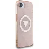  iPhone 16e Pink Original Case GUESS IML Metal Glitter 4G Circle Triangle MagSafe tok thumbnail