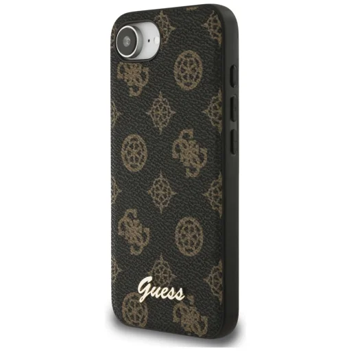  iPhone 16e fekete Original GUESS Peony Script Logo MagSafe tok - 2