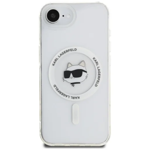  iPhone 16e Fehér Original Pouch KARL LAGERFELD IML Metal Choupette Head MagSafe tok - 3