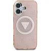  iPhone 16 Rózsaszín Guess IML Fém Csillogó 4G Kör Háromszög MagSafe tok thumbnail