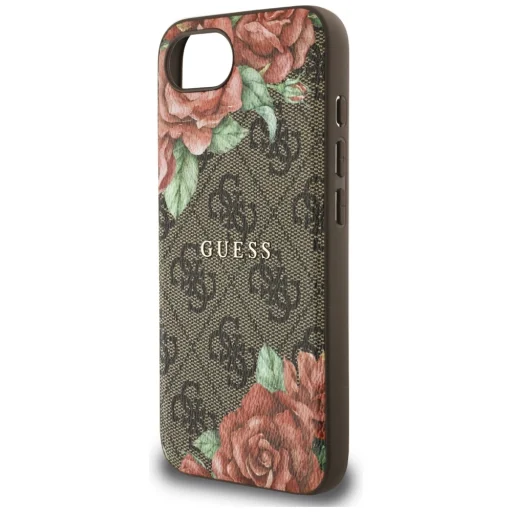  iPhone 16e Barna Guess Hardcase 4G Virágmintás MagSafe (GUHMPSE4P4ROPEMCW) tok - 5
