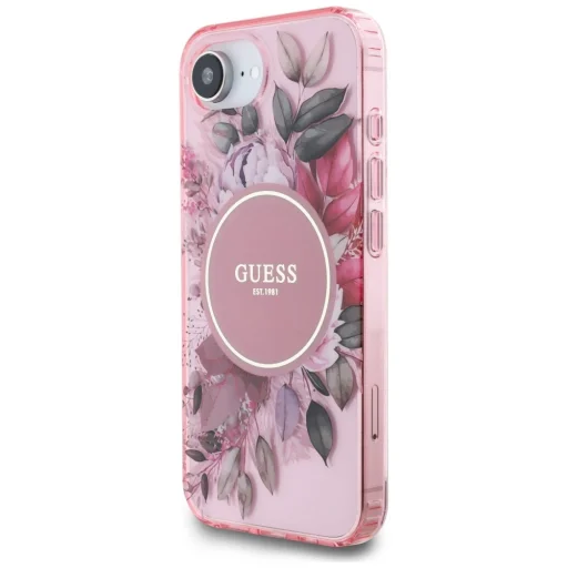  iPhone 16e rózsaszín Original GUESS IML Flowers MagSafe tok - 2