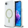  iPhone 16e átlátszó GUESS Original Case IML Glitter Circle MagSafe tok - 1