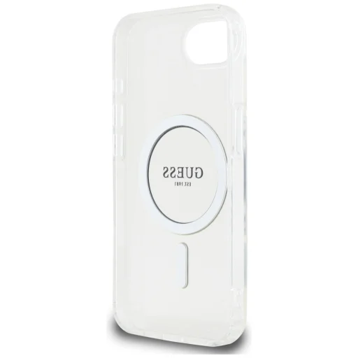  iPhone 16e átlátszó GUESS Original Case IML Glitter Circle MagSafe tok - 7