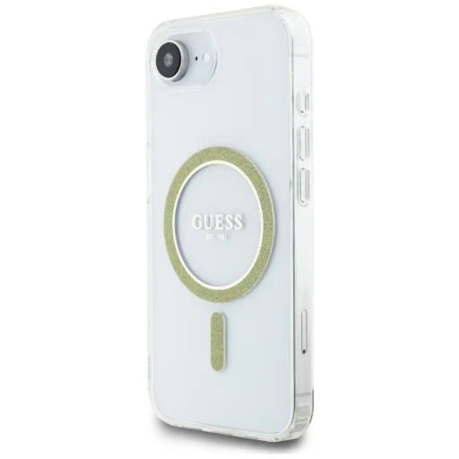 iPhone 16e átlátszó GUESS Original Case IML Glitter Circle MagSafe tok - 2