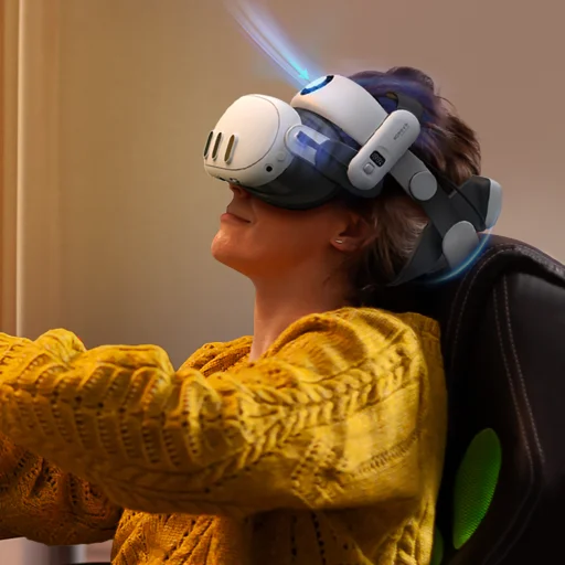 BoboVR S3 Pro tehermentesítő pánt Meta Quest 3 VR szemüveghez + B100 külső akkumulátor - fehér és fekete - 11