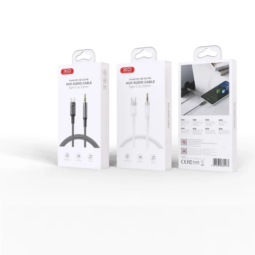 XO kábel audio NB-R279B USB-C - jack 3,5mm 1,0m fehér, - 2