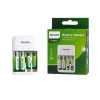 PHILIPS Négycsatornás akkumulátortöltő NiMH USB + 2xAA 1300mAh + 2xAAA 700mAh thumbnail