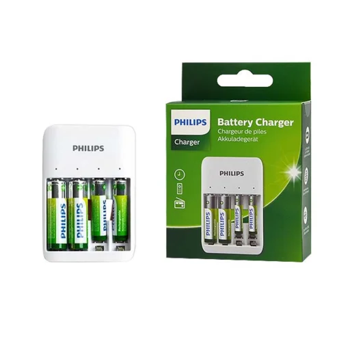 PHILIPS Négycsatornás akkumulátortöltő NiMH USB + 2xAA 1300mAh + 2xAAA 700mAh - 3