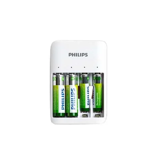 PHILIPS Négycsatornás akkumulátortöltő NiMH USB + 2xAA 1300mAh + 2xAAA 700mAh - 1