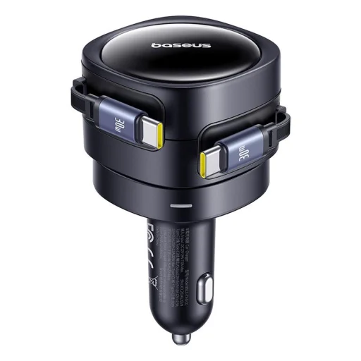Baseus PD autós töltő 2x USB-C port 60W fekete - 2