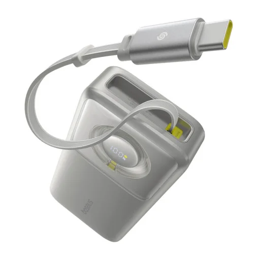 Powerbank Baseus OS Free2Pull 20000mAh 30W + kábel (szürke) - 6