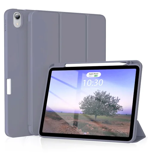  Techsuit - Flex Trifold (ceruzatartóval) - iPad Air 4 (2020) / Air 5 (2022) - Lila tok - 1
