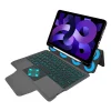  Techsuit - KeyTab Pro (RGB Vezeték nélküli Billentyűzettel / Stylus Tolltartóval) - iPad Air 4 (2020) / Air 5 (2022) / Air 11 (2024-2026) - Fekete tok thumbnail