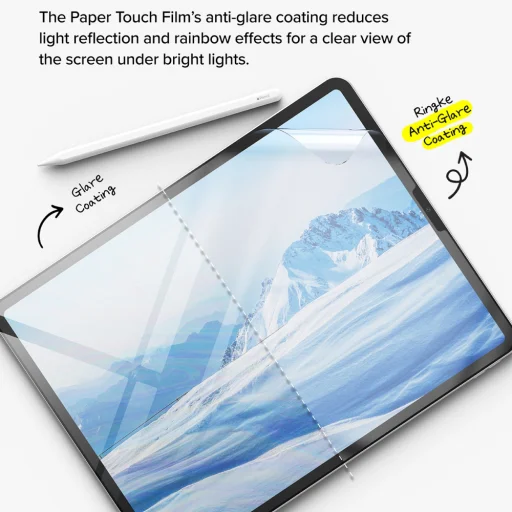  Ringke - Papír Érintésű Fólia Puha - iPad Pro 13 (2024) - Matt Átlátszó üvegfólia - 5