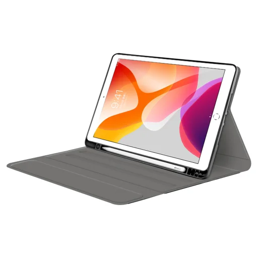  Techsuit - CozyTab Tok (ceruzatartóval/RGB vezeték nélküli mágneses billentyűzettel) - iPad 10.2 (2019 / 2020 / 2021) - Fekete tok - 4
