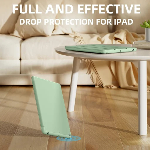 Techsuit - Flex Háromszoros Hajtható (ceruzatartóval) - iPad 10.2 (2019 / 2020 / 2021) - Zöld tok - 2