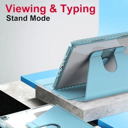  Techsuit - Kristály Tiszta - iPad 10.2 (2019/2020/2021) - Kék tok - 3