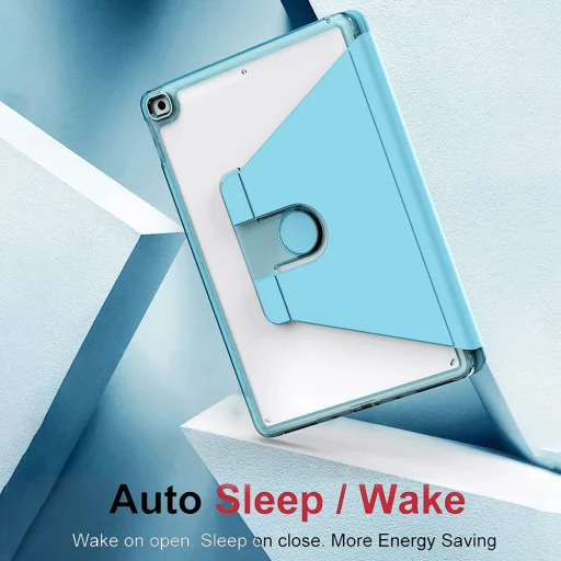  Techsuit - Kristály Tiszta - iPad 10.2 (2019/2020/2021) - Kék tok - 4