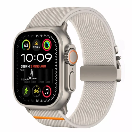 Tech-protect Nylon Clasp Apple Watch 6 / 7 / 8 / 9 / 10 / 11 / Se / Ultra 1 / 2 (44 / 45 / 46 / 49 Mm) Titán, Termék kategóriája: Apple Watch 42/44/45/46/49mm szíjak - 2