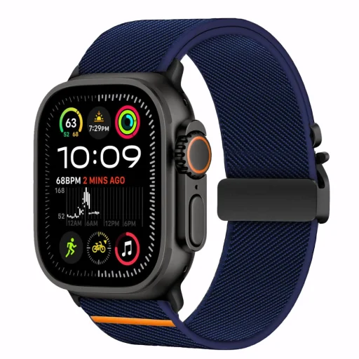 Tech-protect Nylon Clasp Apple Watch 6 / 7 / 8 / 9 / 10 / 11 / Se / Ultra 1 / 2 (44 / 45 / 46 / 49 mm) Sötétkék - 2